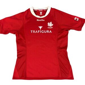 Kooga Authentic Rugby Canada Gear Jersey Short Sleeve Shirt Red Medium